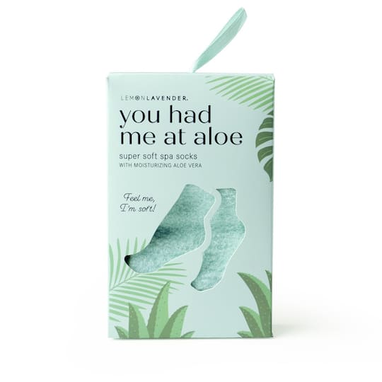 Assorted Lemon Lavender You Had Me at Aloe Super Soft Spa Socks, 1pc.